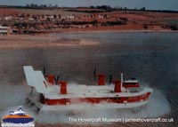 SRN4 at Pegwell Bay -   (The <a href='http://www.hovercraft-museum.org/' target='_blank'>Hovercraft Museum Trust</a>).
